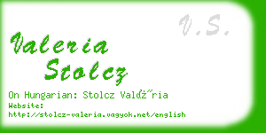 valeria stolcz business card